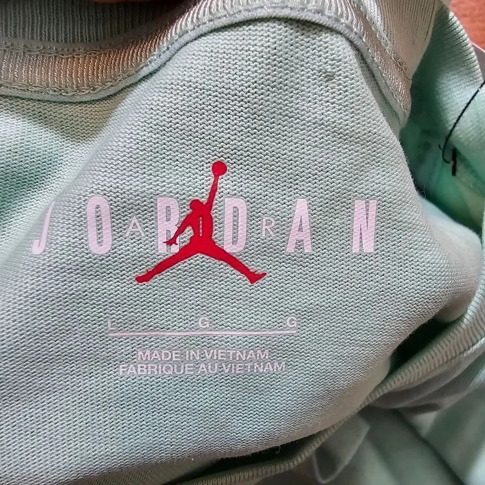 Air Jordan X J Balvin Tee T-Shirt Large L Sail Enamel Green Blue DR2962-308 New